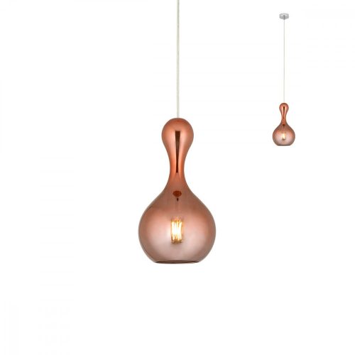 LOB Modern függőlámpa króm rose-gold d: 18 cm, REDO-01-2257