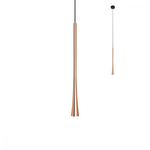 ITO Modern LED függőlámpa matt fekete, rose-gold, 40cm, REDO-01-2352