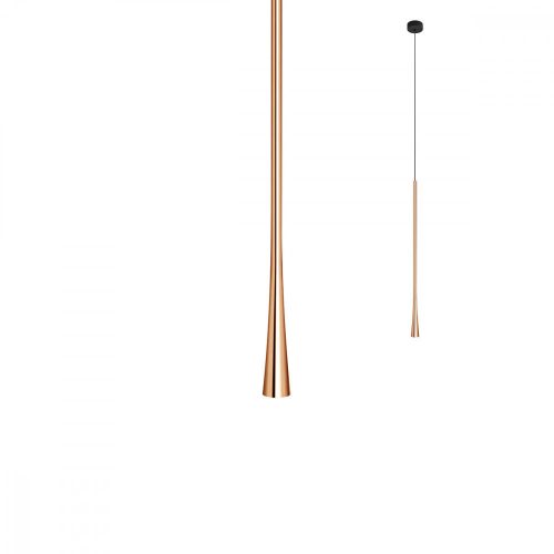 ITO Modern LED függőlámpa matt fekete, rose-gold, 60cm, REDO-01-2354