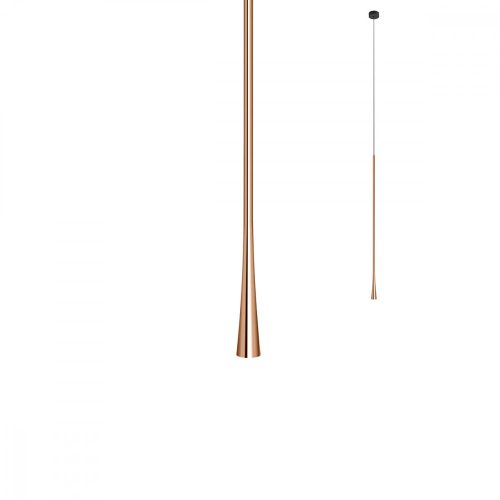 ITO Modern LED függőlámpa matt fekete, rose-gold, 80cm, REDO-01-2356