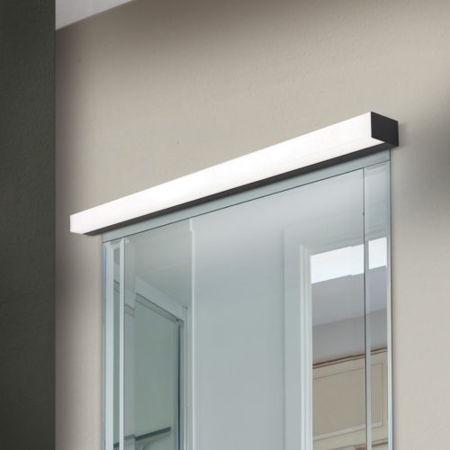 HORIZON modern fürdőszobai tükörmegvilágító, Orion-Molecz Soff 3-588 schwarz (LED18W/1800lm/2CCT)