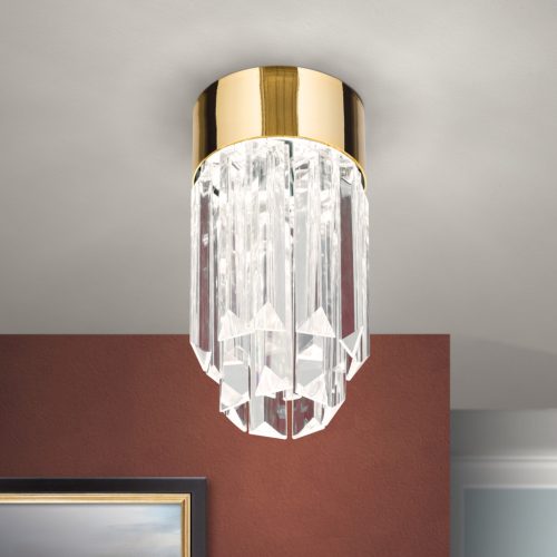 PRISM modern kristály mennyezeti lámpa, Orion-Molecz-DL 7-684 gold (LED9W/600lm/3000K)